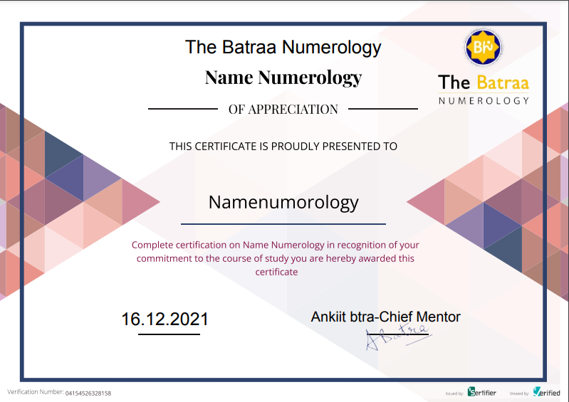 Name Numerology